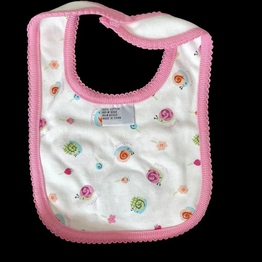 Emporio Baby Girl 4 Piece Set Footed One Piece w/ Swaddle Blanket Bib Pink NOS